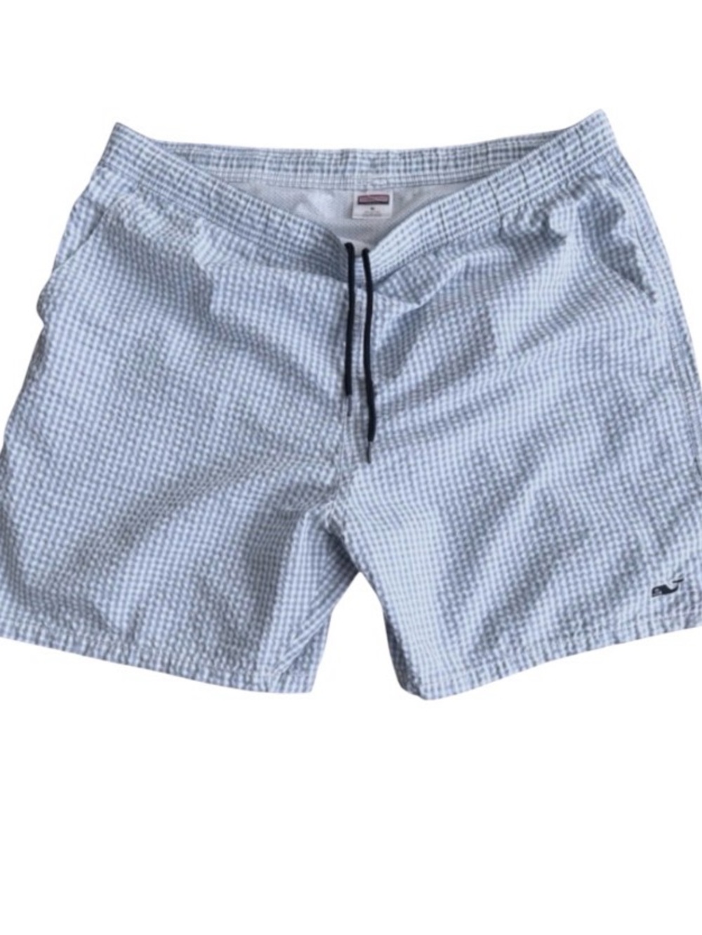 Vineyard Vines blue and white seersucker swim shorts Size M